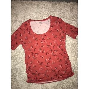 Pink blossom maternity shirt